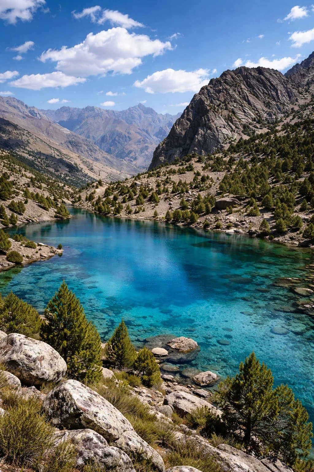 Ruhige Steppenlandschaft bei Sonnenuntergang — Kirgisistan